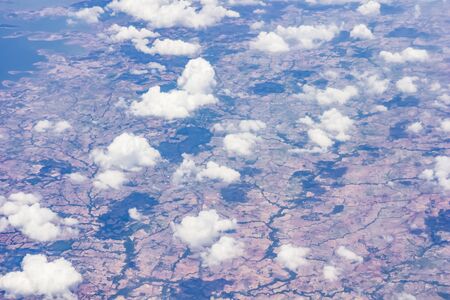 above the cloud in the sky from a plane.の写真素材