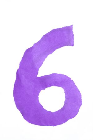 color paper digit numberの写真素材