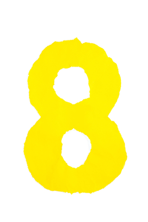 color paper digit numberの写真素材