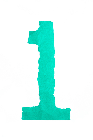 color paper digit numberの写真素材