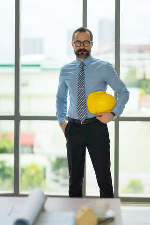 Engineering. worker with helmetの写真素材
