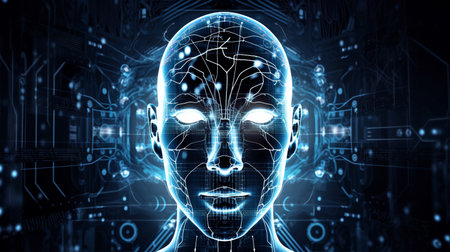 Generative AI, deep learning artificial intelligenceの素材