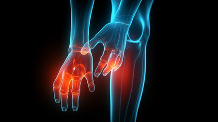 Joint pain medication, painful injury or arthritis medication, health care, and treatment of symptoms, Generative AIの素材