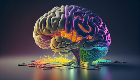 Medical technology uses intelligence software, Generative AI, to diagnose and evaluate patient brains.の素材
