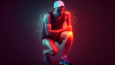 Ankle pain in runners, anatomy, and Generative AIの素材