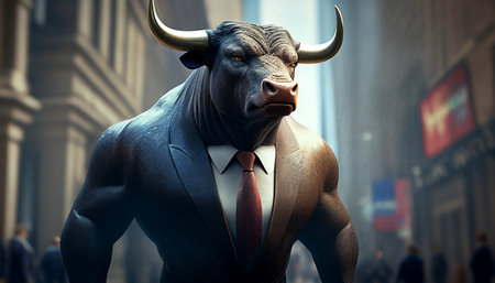 Generative AI is a bull in a suit.の素材