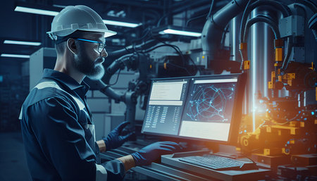 Robotic Process Automation engineer for smart factory automation software, digital transformation, machine learning 5g to control, AI Generativeの素材