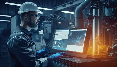 Robotic Process Automation engineer for smart factory automation software, digital transformation, machine learning 5g to control, AI Generativeの素材
