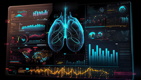 Medical Informatics and Health Care Analytics - Conceptual Illustration, AI Generativeの素材