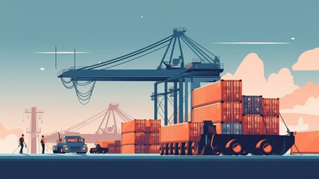 Generative AI, Logistics, Export, and Transportの素材