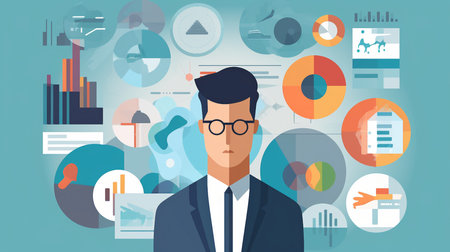 Generative AI, business concept flat vector illustrationの素材