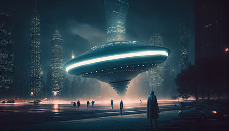 Nighttime Ufo Hiring, Generative AIの素材