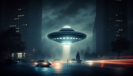 Nighttime Ufo Hiring, Generative AIの素材