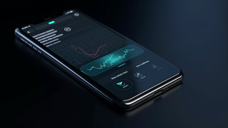 AI-powered banking chatbot for smartphones. Generative AI, AI in the financial sectorの素材