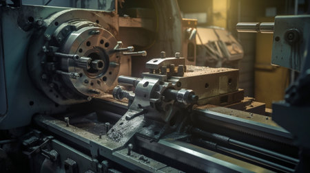 Generative AI, CNC metal machining machine for metalの素材
