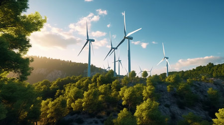 accelerating financial investment in clean, sustainable, and renewable technology. Generative AI and a carbon reduction plan to combat climate changeの素材