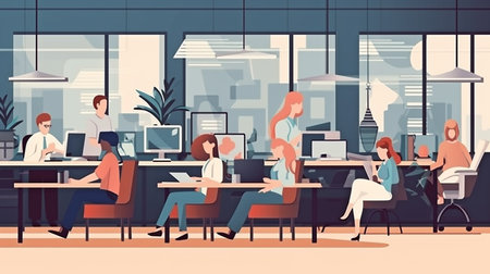 Generative AI, young creative businesspeopleの素材