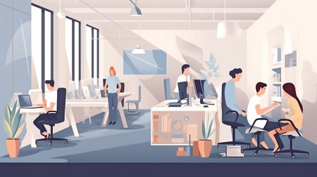 Generative AI, young creative businesspeopleの素材