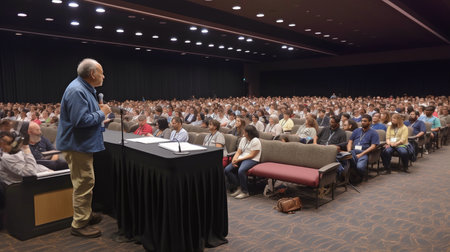 delivering a speech, Generative AIの素材