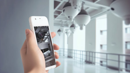 Generative AI, mobile connection with security cameraの素材