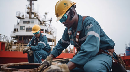 Employees in the offshore and petrochemical sectors, and Generative AIの素材
