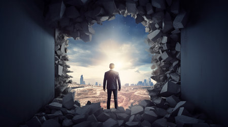 Entrepreneur with a ground-breaking fixed thinking notion. Generative AIの素材