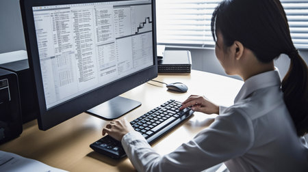 Computerized Invoice Creation by an Accountant, Generative AIの素材