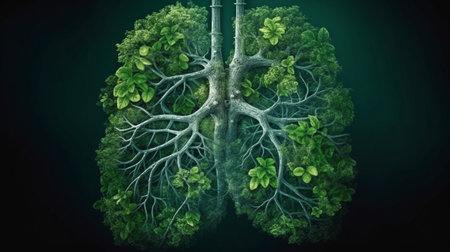 With new, creative lungs, Generative AI can save the green planet idea.の素材