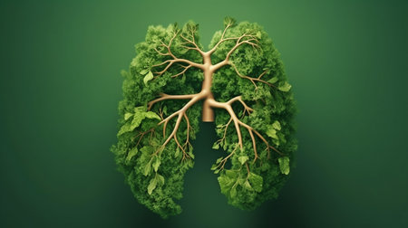 With new, creative lungs, Generative AI can save the green planet idea.の素材