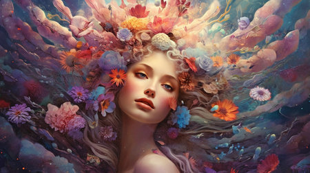 Generative AI and amazing beautyの素材