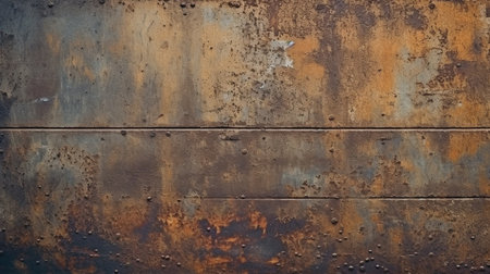 rustic iron plate. Generative AI with an industrial metal backdropの素材