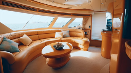 Generative AI and Sea Adventures in a Vacation Room on a Yachtの素材