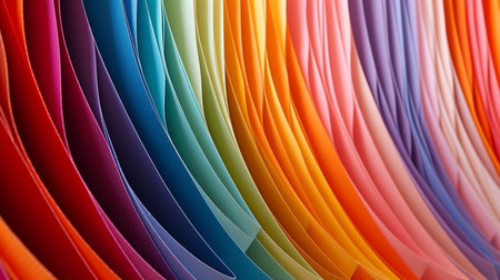 Generative AI with Colourful Paper Stacking in Curve Shapeの素材