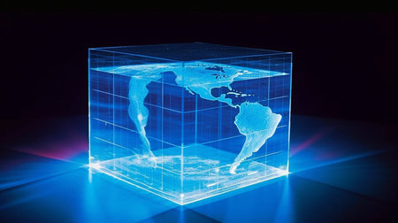 the world is a projection on a hologram, Generative AIの素材