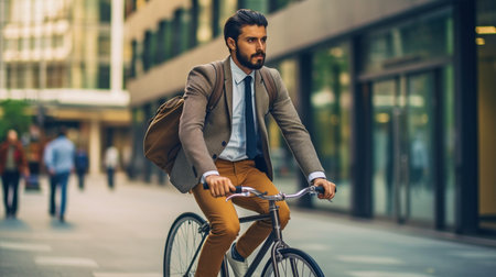 Bicyclist for business, Generative AIの素材