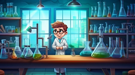 Generative AI, Scientist Working in Labの素材