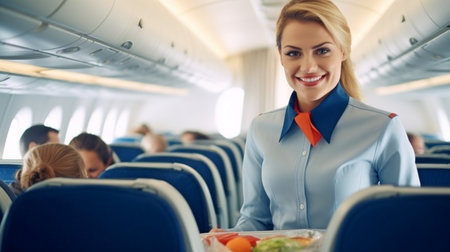 Generative AI and flight attendant servicesの素材