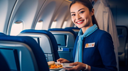 Generative AI and flight attendant servicesの素材