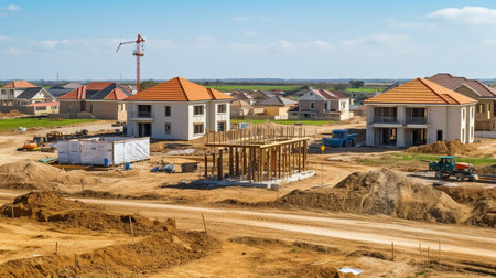 Generative AI, housing estate development, and construction of a new homeの素材