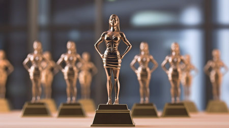 for staff to do their jobs well. After his performance was good, the boss gave medals to female employees. The Generative AIの素材