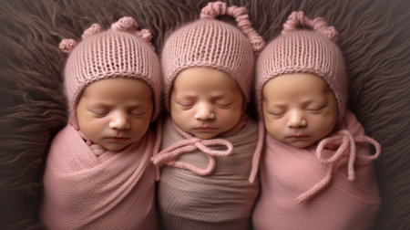 Generative AI, four twins born recentlyの素材