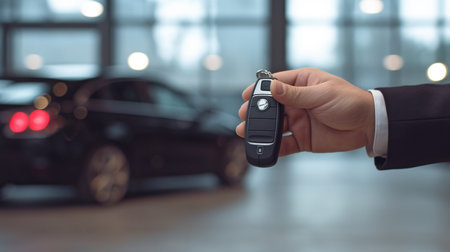 car remote in hand, Generative AIの素材