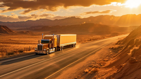 truck driving drunk, Generative AIの素材