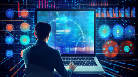 AI technology and big data analysis for business analyticsの素材