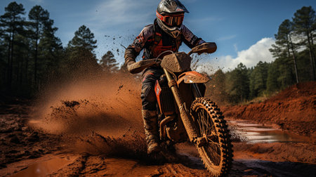 Competition in motocrossの素材