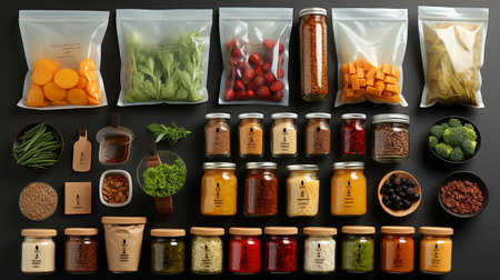 set of food packagingの素材