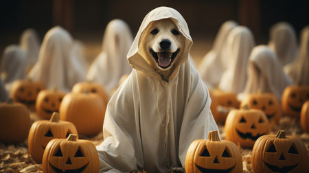 Dog Halloween costumeの素材
