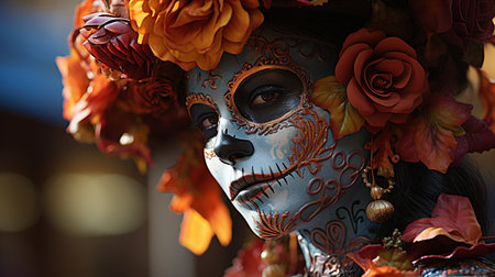 A Mexican Catrina statueの素材