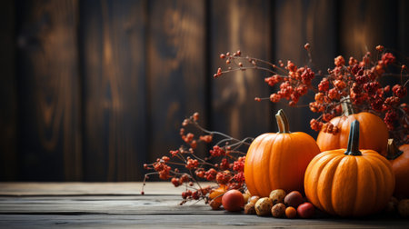 pumpkins in the autumn as a backgroundの素材