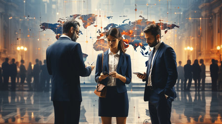 People in business mapの素材